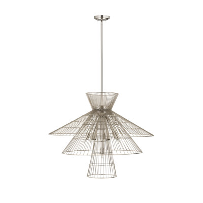 Lustre géométrique unique à 8 lumières Bowry