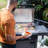 Current Model G Dual Zone Full-Size Electric Grill With Cabinet - Dark Grey