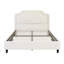 Grand lit tapissier avec tête de lit en velours, sans sommier, bois massif, capacité de poids de 600 lb-1275001687-1275001686
