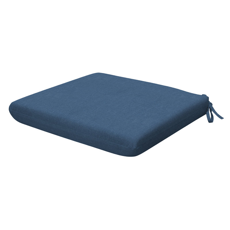 Coussin de siège d'extérieur carré Meridian, Bleu acier, L 20 po x P 20 po