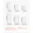 Pillar Candles and Glass Vases Set 36 Pcs, White (2.56" x 4.7", 5.9", 7.9"), Clear Cylinder Hurricane Candle Holders for Wedding Centerpieces, Tall Vase for Table Decor, Wedding Party, Thanksgiving-616019818-616019813