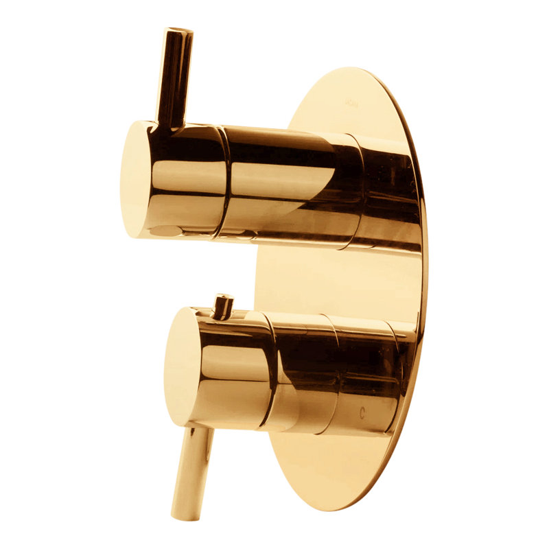 Cigno Built-in Faucet Trim, Brushed Gold