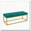 Banc de rangement avec structure en acier et cuir synthétique