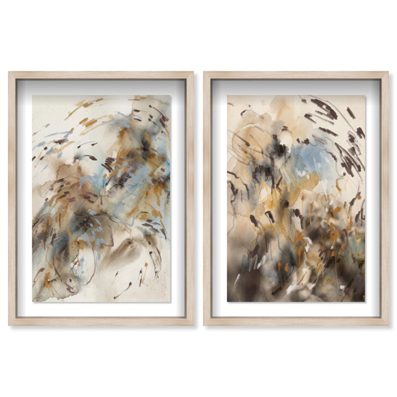 Mindfulness Set Set by Oliver Gal, 93"H x 63"W, Natural Oak Shadowbox