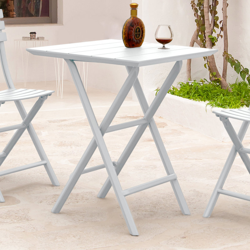 Lilliana Helen Square Folding Bistro Table, White
