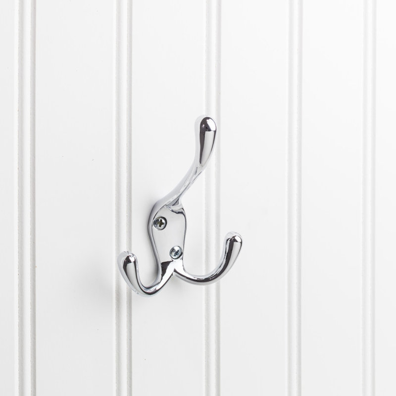 Metal Wall Hook, Polished Chrome