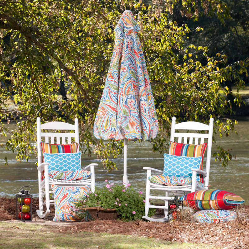 Ummi Multi-Color Polyester Tufted Chair Cushions Set of 2