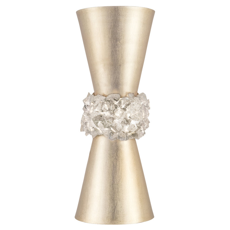 Arctic Halo Flush Mounted Sconce, Champagne Tinted Gold