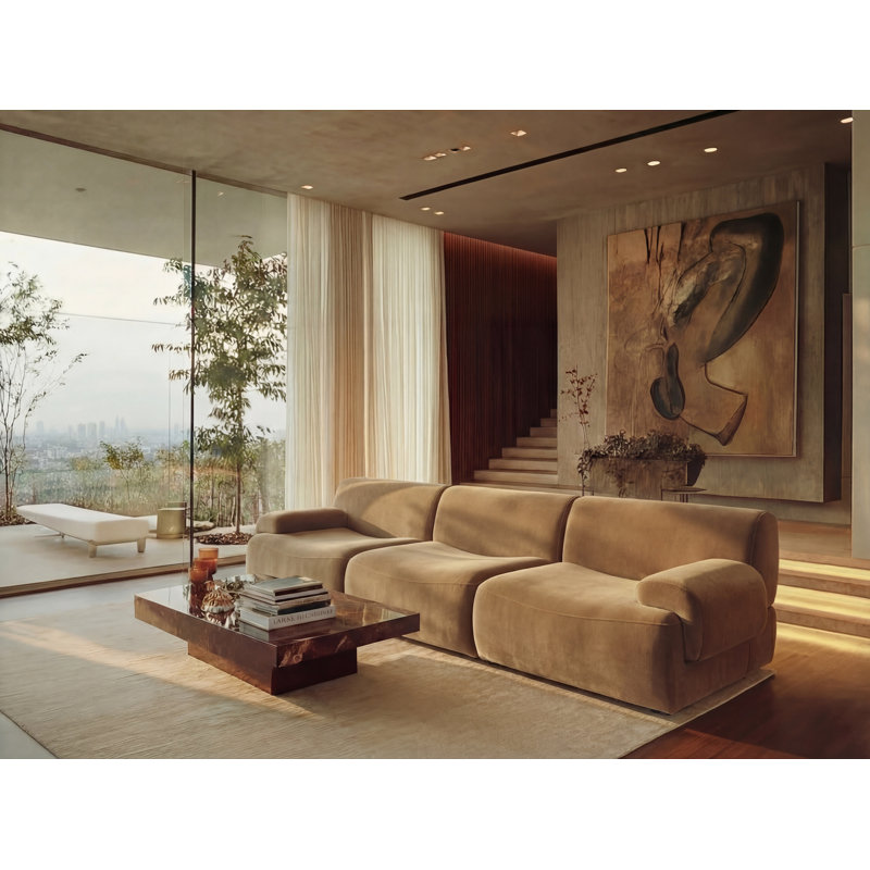 Upholstered 116.5 " Sofa, Cloud