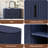 Vertical Striped Door Storage Cabinet With Metal Handles, Adjustable, Suitable For Study, Entryway And Living Room-1052117704