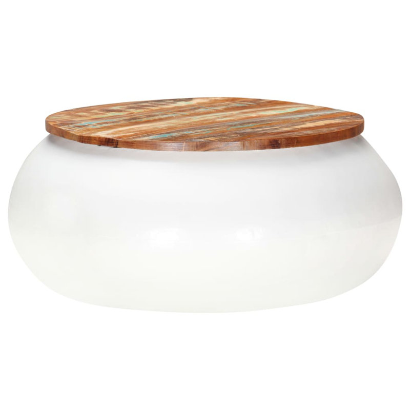 Wells Solid Wood Solid Coffee Table, White