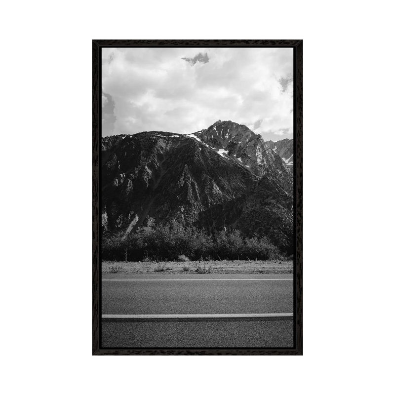 Monochrome Yosemite Drives II by Bethany Young - Print on Canvas, 101.6cm H x 66.04cm W x 3.81cm D, Black Framed