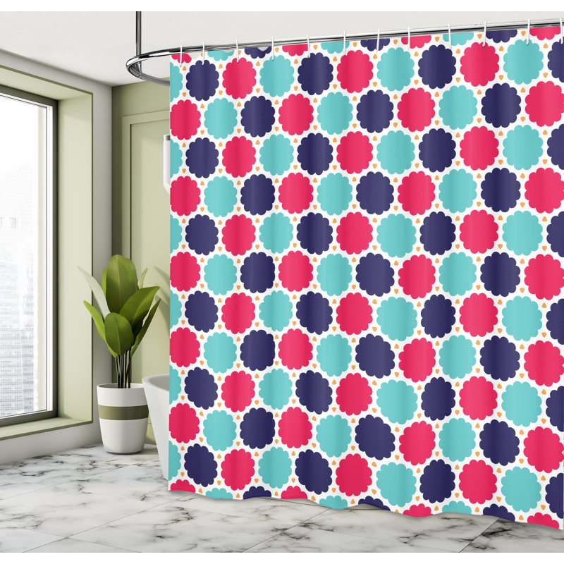 Ivy Bronx Abstract Shower Curtain Spring, 70"H x 69"W