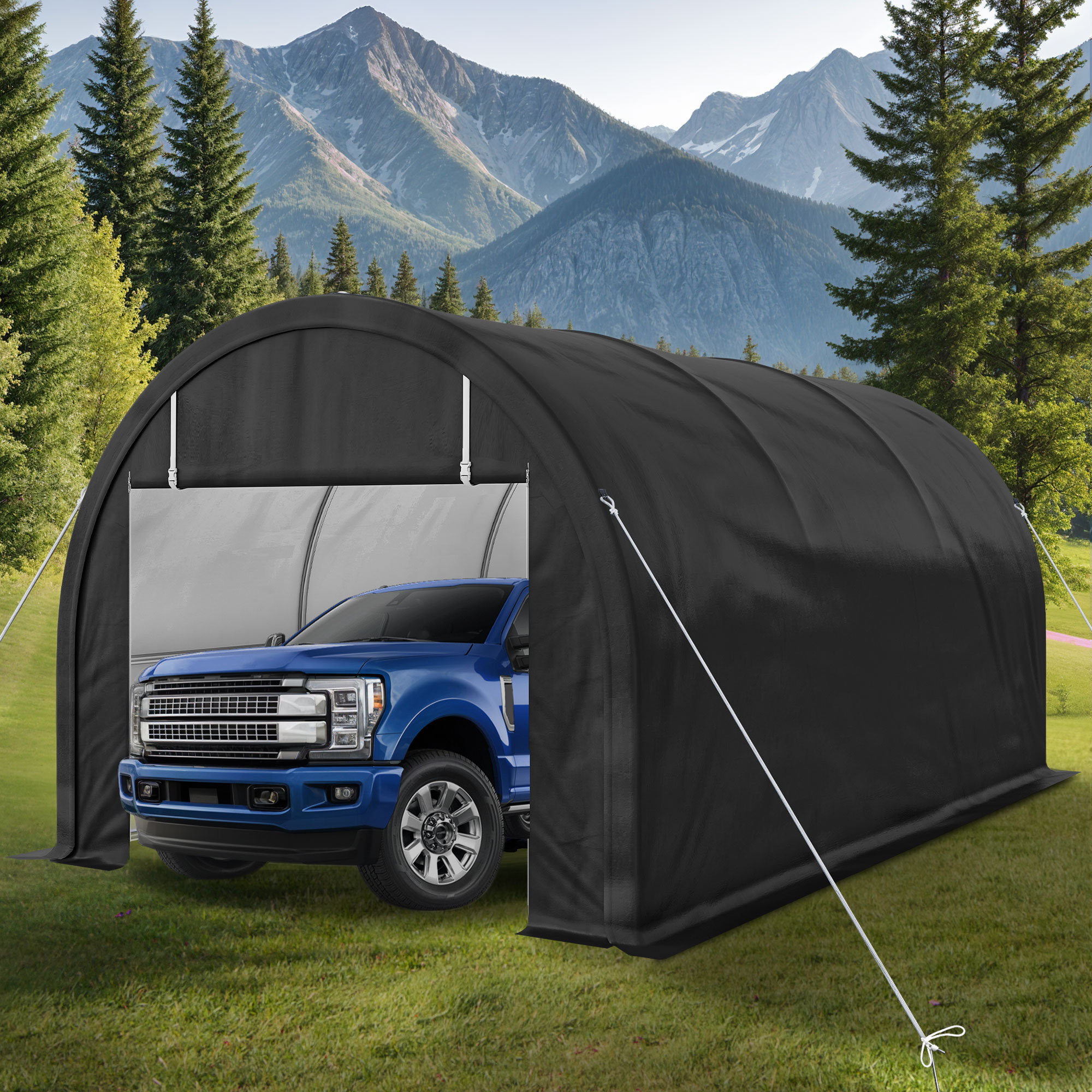 Tonnelle De Jardin 3x3m Pliable-Hauteur Réglable Avec Parois Latérales Amovibles Et Sac à Dos à