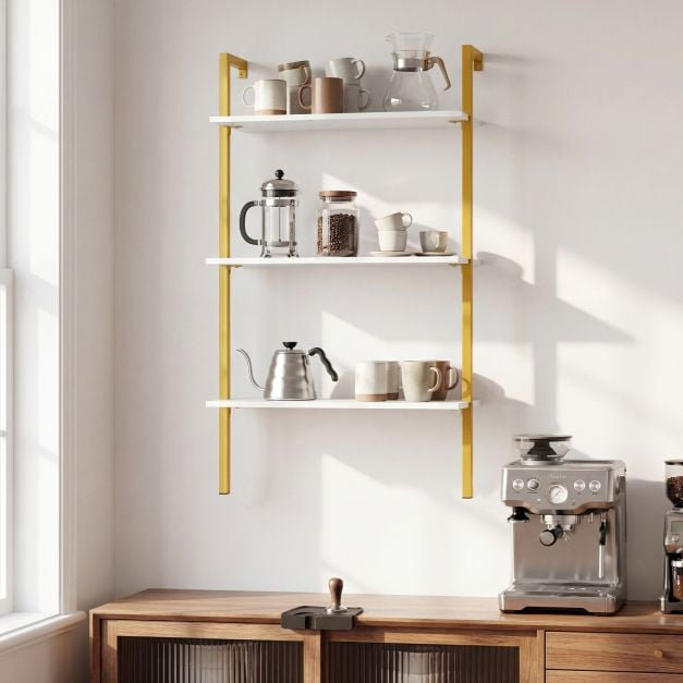 96cm H x 53.5cm W Metal Bookcase, White