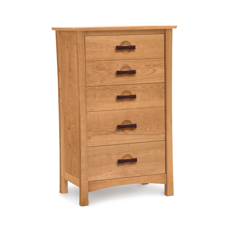 Berkeley 5 - Drawer Solid Wood Dresser, Natural Cherry