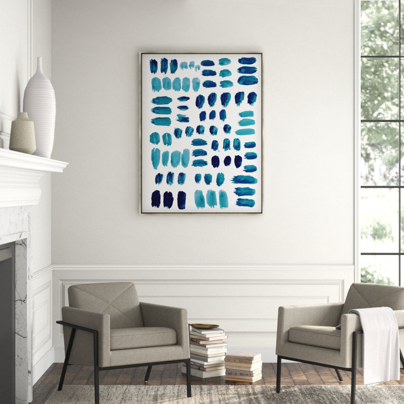 Blue Arrangement III Print by Guseul Park, 41.5" H x 31.5" W x 1.5" D, Image Brush Gel