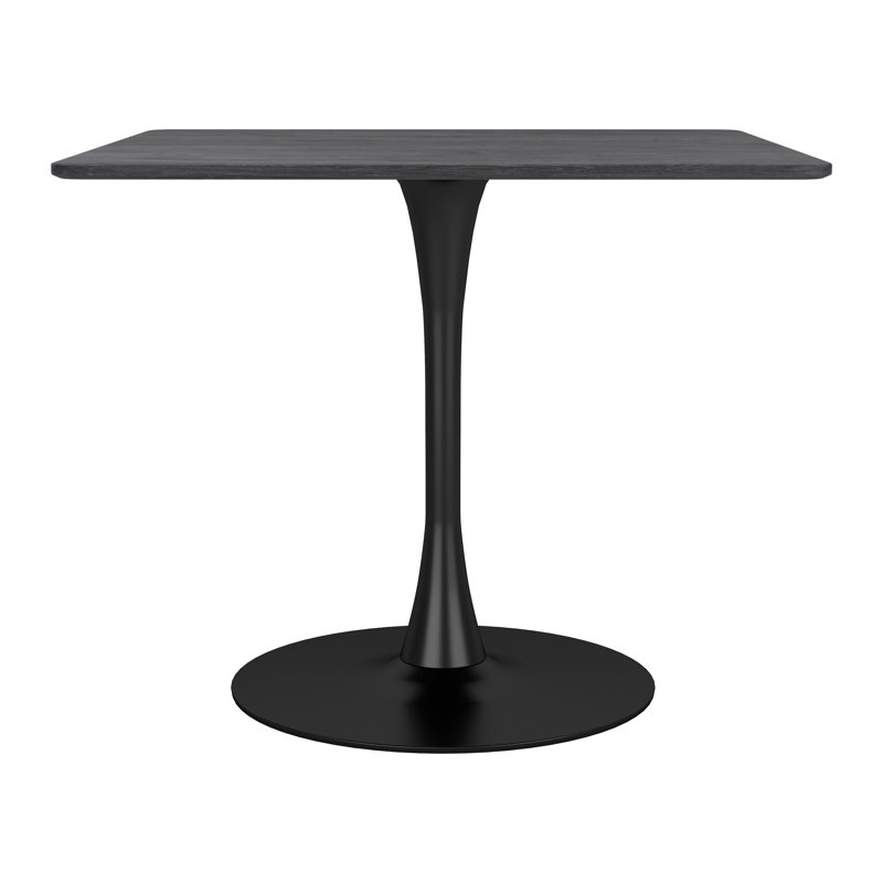 Metal Base Dining Table, Black