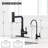 15.7 In Single Handle 360 Degree Spout Swivel Pull Out Sprayer Kitchen Faucet With Water Filter In Oil Rubbed Bronze-116729279