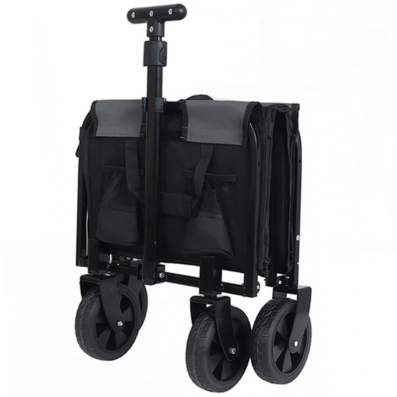 Convertible Folding Camping Wagon Cart, Black