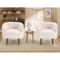 Fauteuil demi-tonneau de 28 po de largeur avec pieds en bois massif