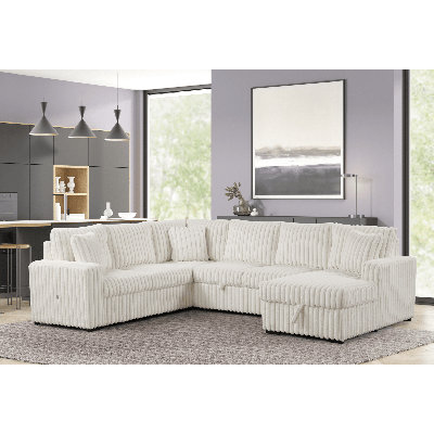 Canapé-lit modulaire Raha II (blanc)