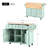Kitchen Cart With Rubber Wood Drop-Leaf Countertop, Cabinet Door Internal Storage Racks, Kitchen Island On 5 Wheels With Storage Cabinet And 3 Drawers For Dinning Room-45650863
