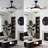 42" Vintage Ceiling Fan With Led Light For Dining Room & Living Room