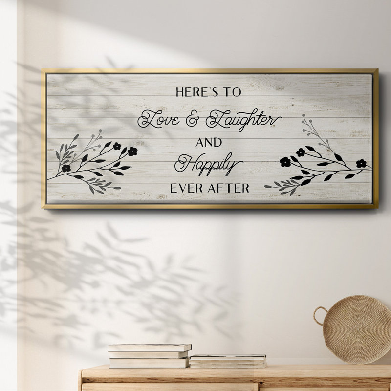 Happily Ever After- Framed Canvas, 24" H x 60" W