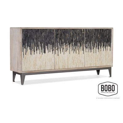 Iron Base Three Door Console