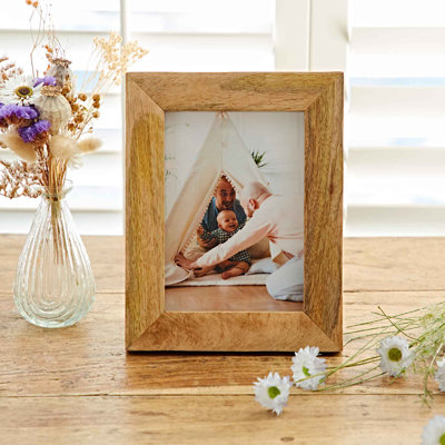 Tan Solid Wood Picture Frame