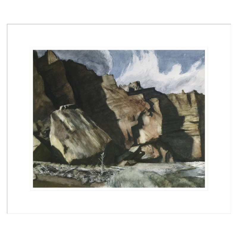 Shoshone Cliff Wy par Edward Hopper - impression giclée sur cadre, H 17,75 po x l 20,72 po