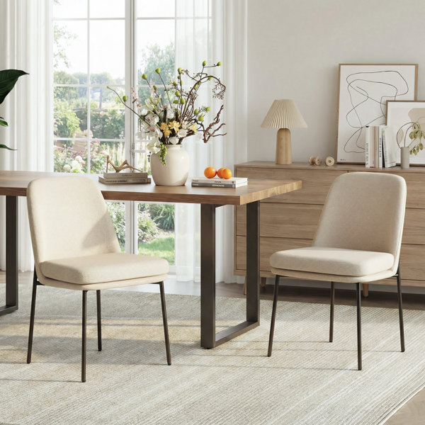 Fabric Upholstered Parsons Side Chair Dining Chair (Set of 2)