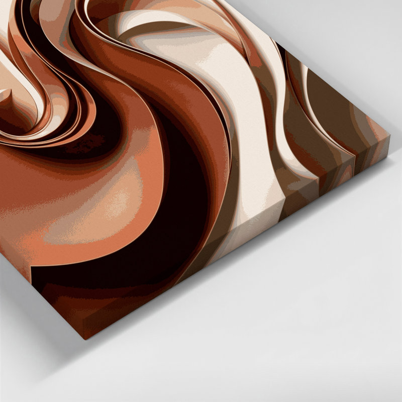 Gradient Abstract 10 Brown Canvas Wall Art, 12" H x 18" W