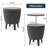 Resin Patio Ice Bucket With Extendable Tabletop