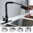 Kitchen Faucet With Pull Down Sprayer Waterfall 4 Mode Sprayhead Multi-Functional High Arc-104201140