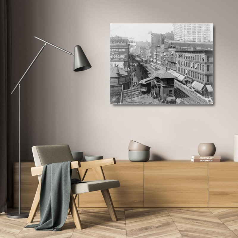 Chicago Wabash Ave 1907, 19" H x 24" W
