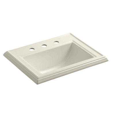 Lavabo de salle de bain rectangulaire encastré avec trop-plein Memoirs®