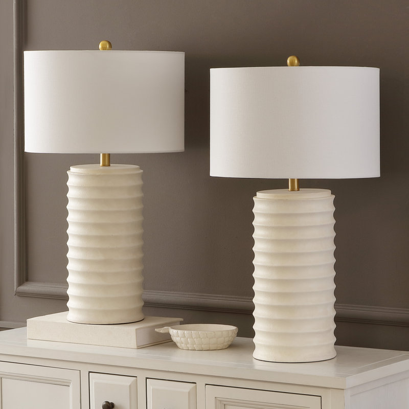 Grassingt Resin Table Lamp, Bone