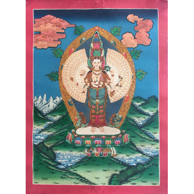 Lokeshvara Thangka (Brocadeless Thangka)