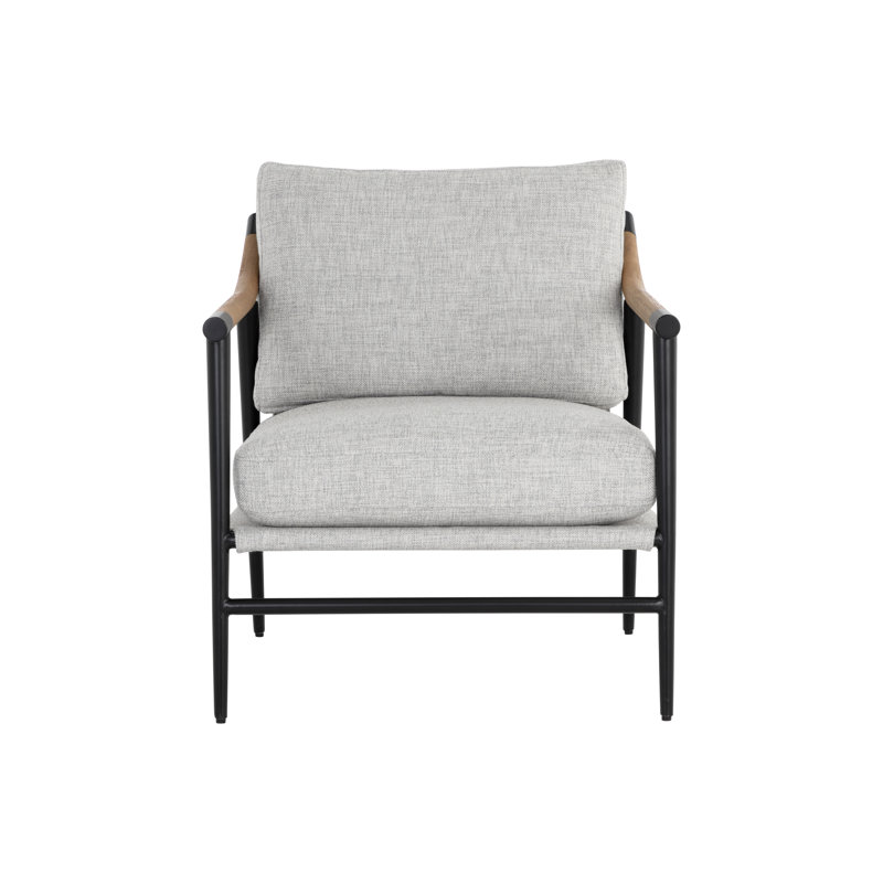 Méridienne de 27,75 po Vineeta, Polyester gris