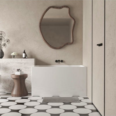 Petite baignoire autoportante rectangulaire en acrylique de 47 po x 27,6 po sans siège pour petit espace
