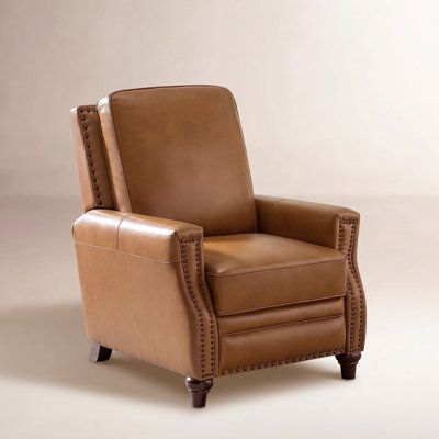 Clarina Leather Nailhead Recliner