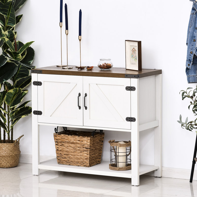 Potters Accent Cabinet, Brown/White