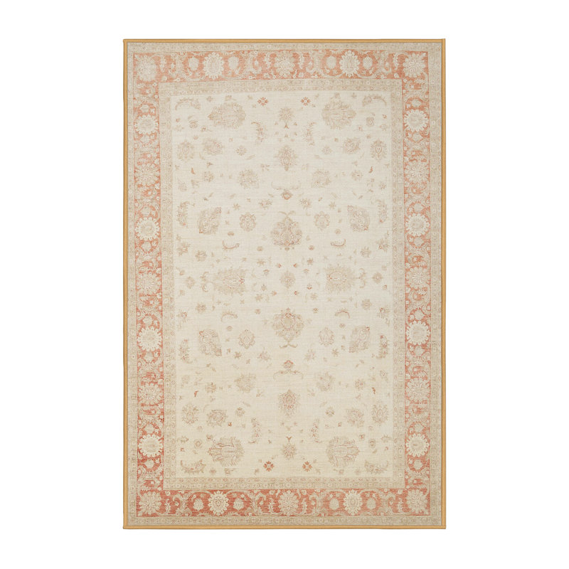 Tapis traditionnel brun / beige Grumium, Rectangle 4 pi x 6 pi