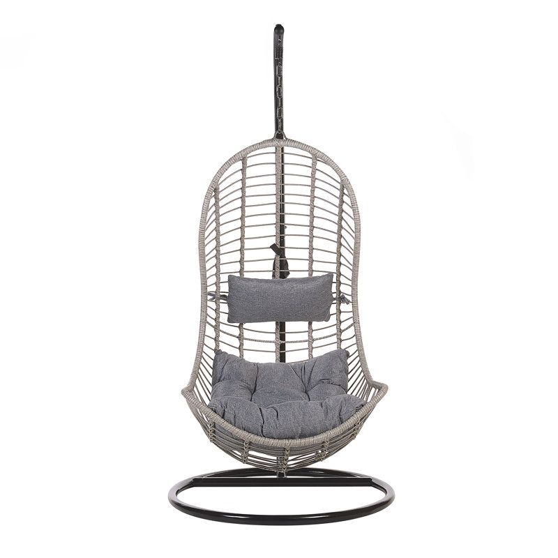 Shayna Swing Chair with Stand, Light Grey, Light Grey