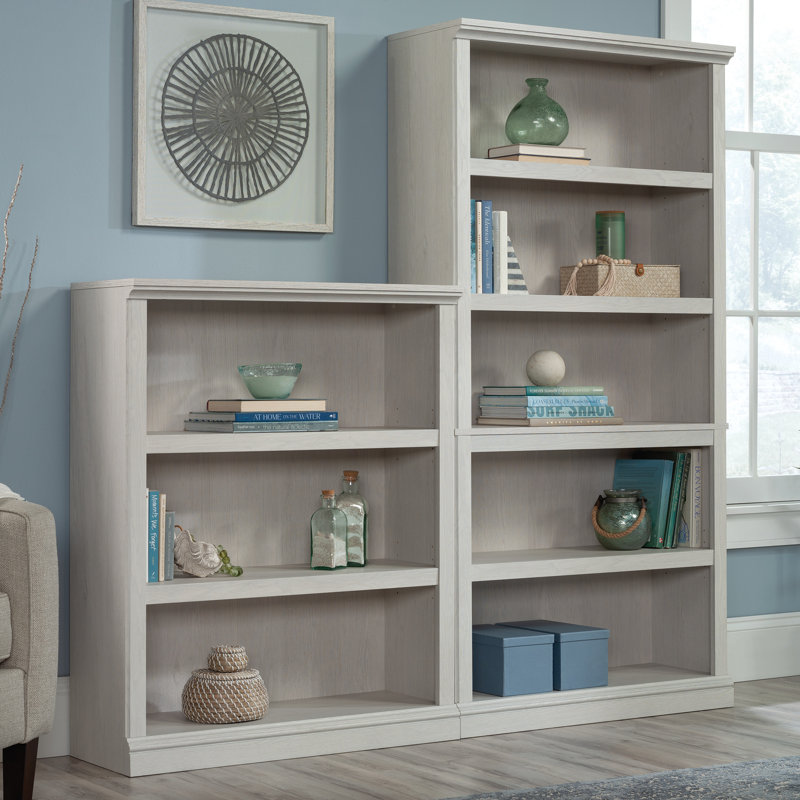 Alexsia Standard Bookcase, Glacier Oak, 35-1/4”W x 13-1/4”D x 69-3/4”H 