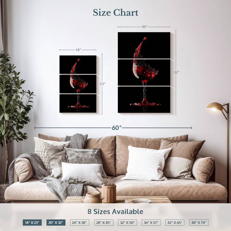 Yarlin Red Wine Glass, 32" H x 20" W