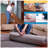 6-Inch Twin Size Waterproof High-Density Foam Mattress with Navy Blue Diamond-Quilted Breathable Fabric-1893172461