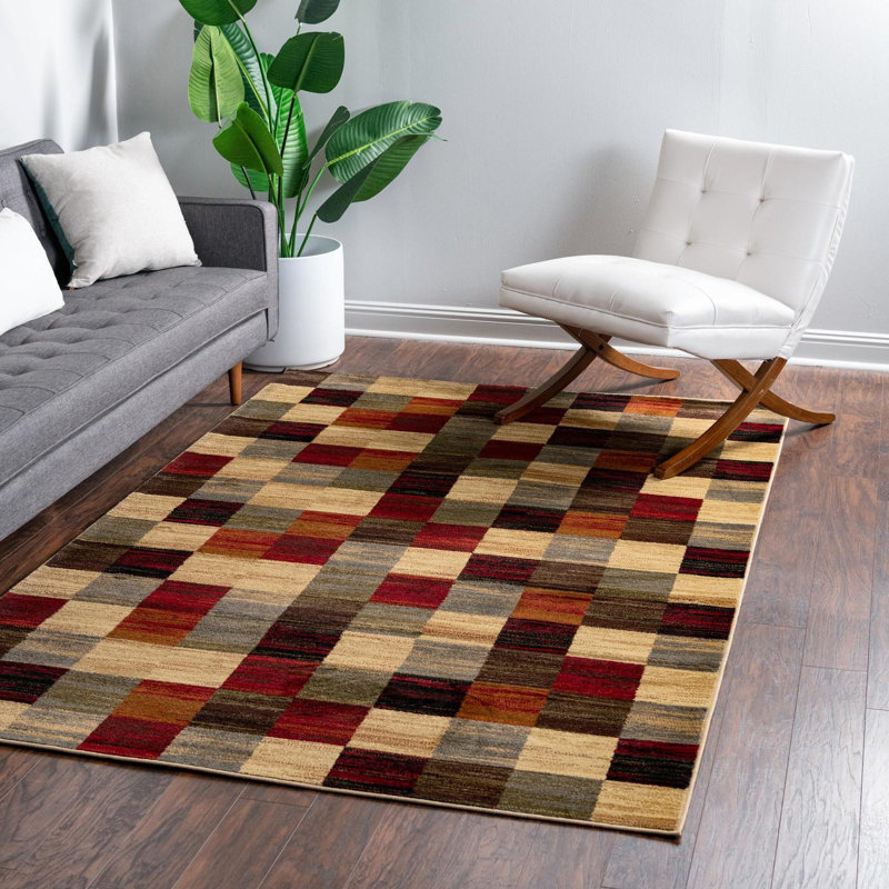 Tapis abstrait Adetomiwa, Rectangle 10 pi x 14 pi 1 po